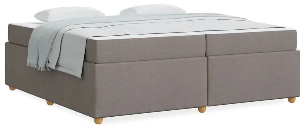 vidaXL Σκελετός Κρεβατιού Άλλο Taupe 200 x 200 cm ύφασμα