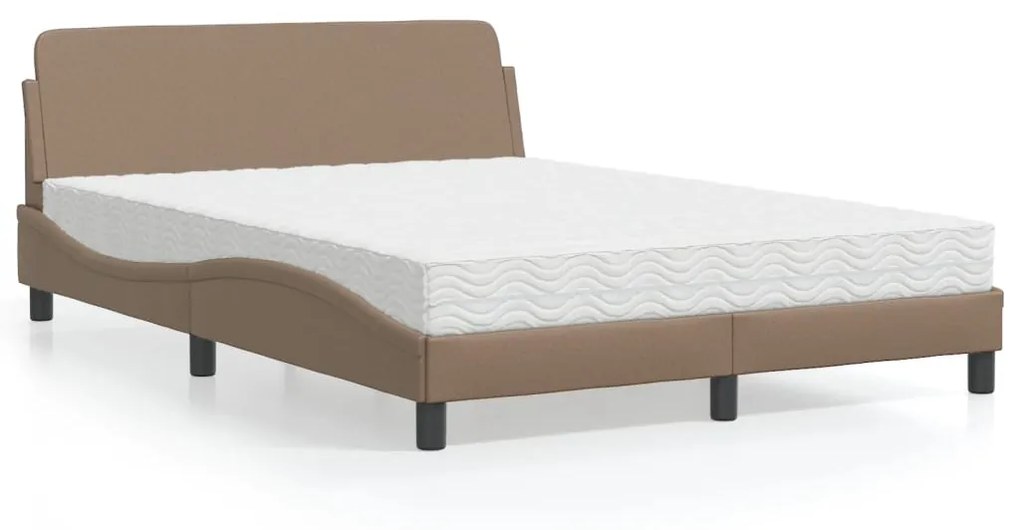 Κρεβάτι με Στρώμα Dover Καπουτσίνο 140x190εκ.από Συνθ.Δέρμα