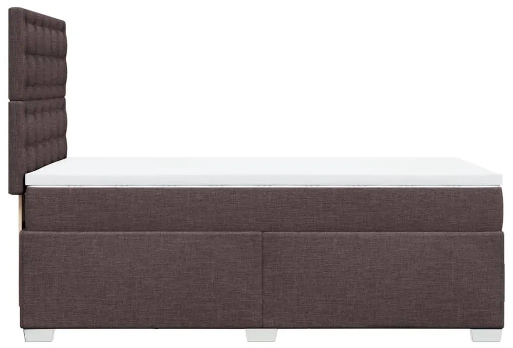 ΚΡΕΒΑΤΙ BOXSPRING ΜΕ ΣΤΡΩΜΑ ΣΚΟΥΡΟ ΚΑΦΕ 80X200 ΕΚ. ΥΦΑΣΜΑΤΙΝΟ 3290332