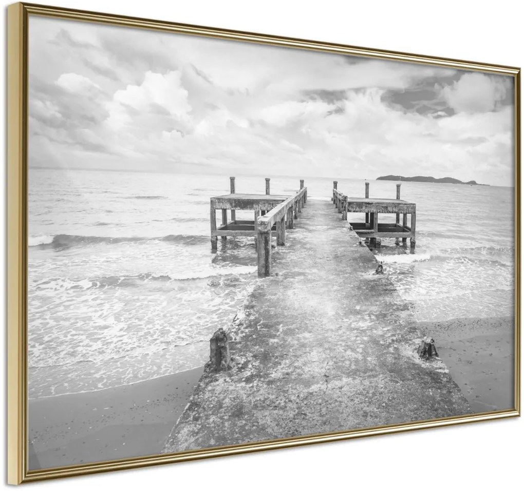 Αφίσα - Old Pier - 90x60 - Χρυσό - Χωρίς πασπαρτού