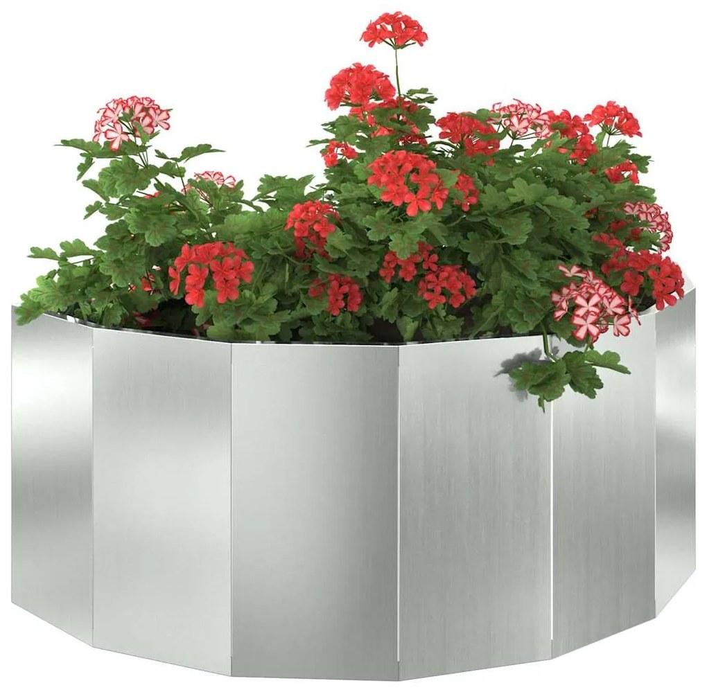 vidaXL Γλάστρα Ασημί 90 x 45 x 35 cm Επικαλυμμένος Χάλυβας