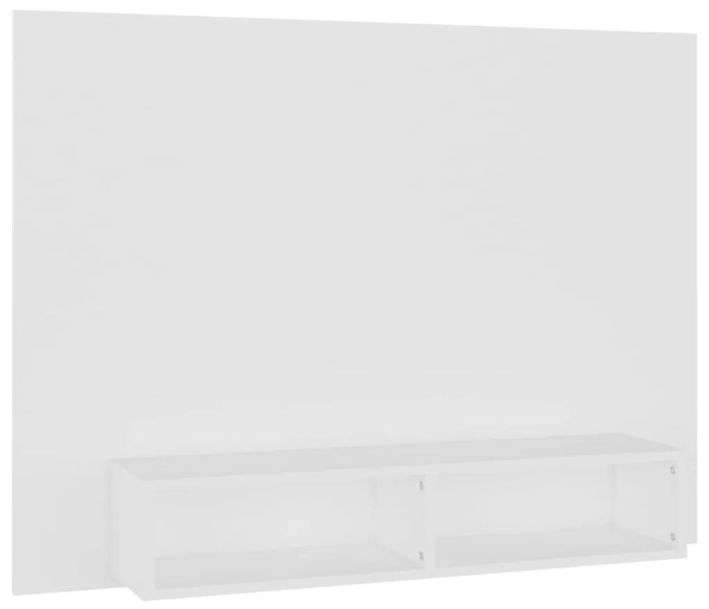 Έπιπλο Τηλεόρασης Τοίχου Λευκό 120 x 23,5 x 90 εκ. Μοριοσανίδα - Λευκό
