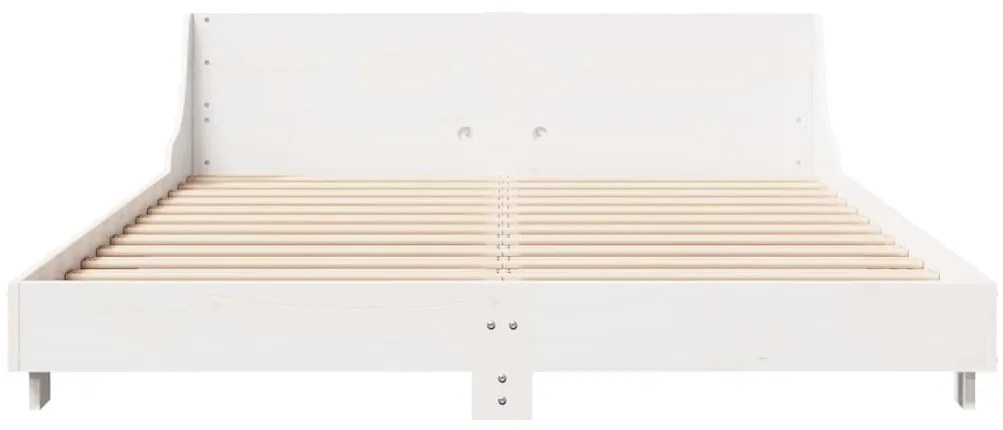 vidaXL Σκελετός Κρεβ. Χωρίς Στρώμα Λευκό 120x190 εκ Μασίφ Πεύκο