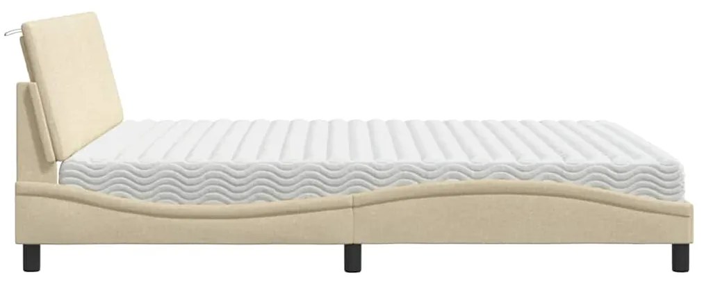 vidaXL Κρεβάτι Κρεμ 180x200 εκ. Υφασμάτινο