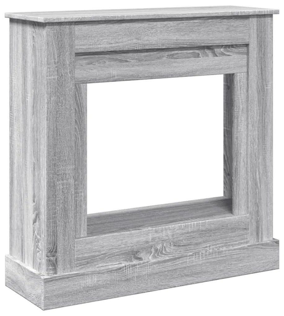 vidaXL Πλαίσιο Τζακιού Γκρι Sonoma 90x30x90 εκ. από Επεξ. Ξύλο