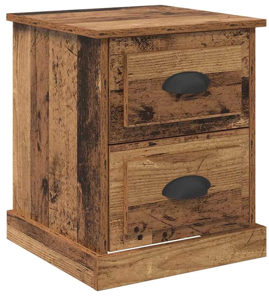 vidaXL Κομοδίνο 2 pcs Παλαιό ξύλο 39 x 39 x 47.5 εκ Επεξεργασμένο ξύλο