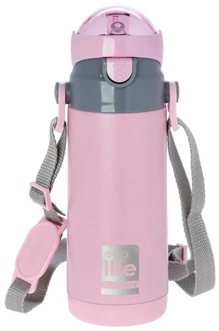 Ecolife Θερμός Παιδικός Kids Thermos Pink 400ml 33-BO-3007