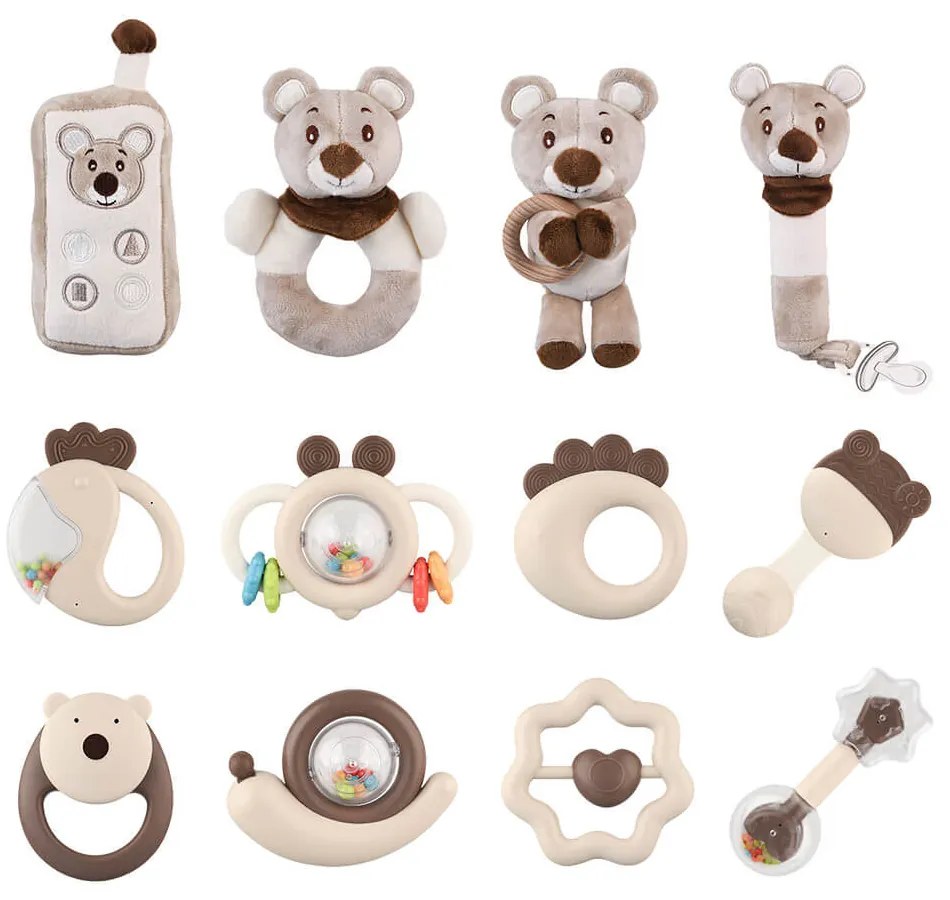 Κουδουνίστρες (Σετ 12τμχ) Bebe Stars Teddy Bear 60-103