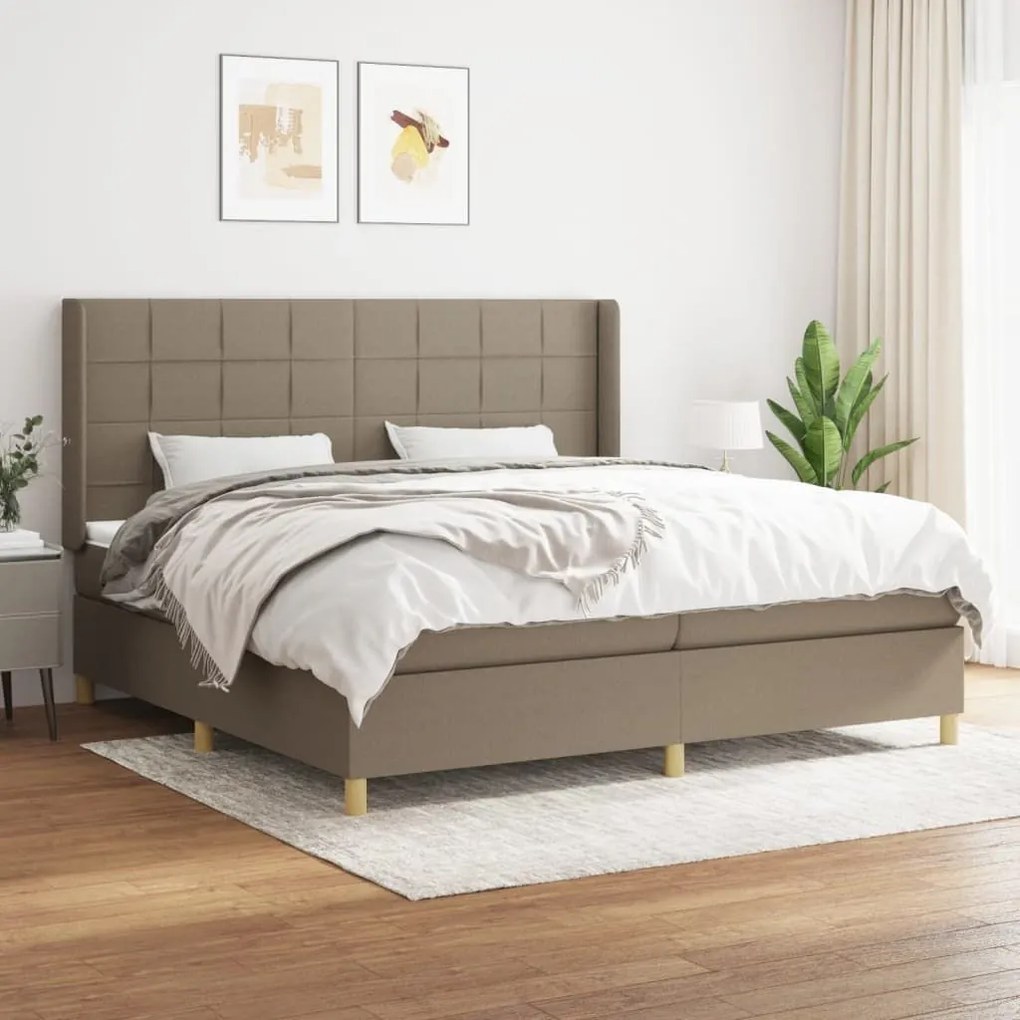 ΚΡΕΒΑΤΙ BOXSPRING ΜΕ ΣΤΡΩΜΑ TAUPE 200X200 ΕΚ. ΥΦΑΣΜΑΤΙΝΟ 3132021