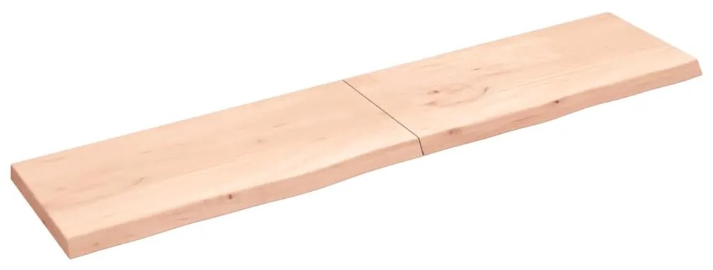 vidaXL Επιφάνεια Τραπεζιού 220x50x(2-6)εκ Ακατέργαστο Μασίφ Ξύλο Δρυός