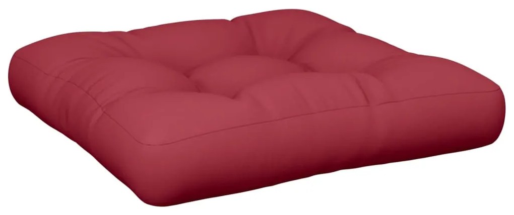 vidaXL Μαξιλάρι Καθίσματος Παλέτας Μπορντό 60 x 60 x 12 εκ. Υφασμάτινο