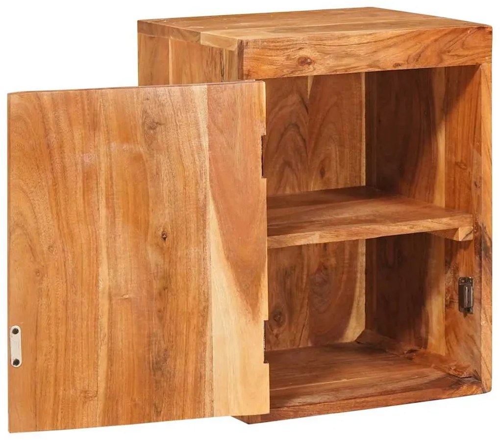 vidaXL Κομοδίνο Καφέ 35 x 33 x 48 εκ Σταθερό Ξύλο Ακακίας