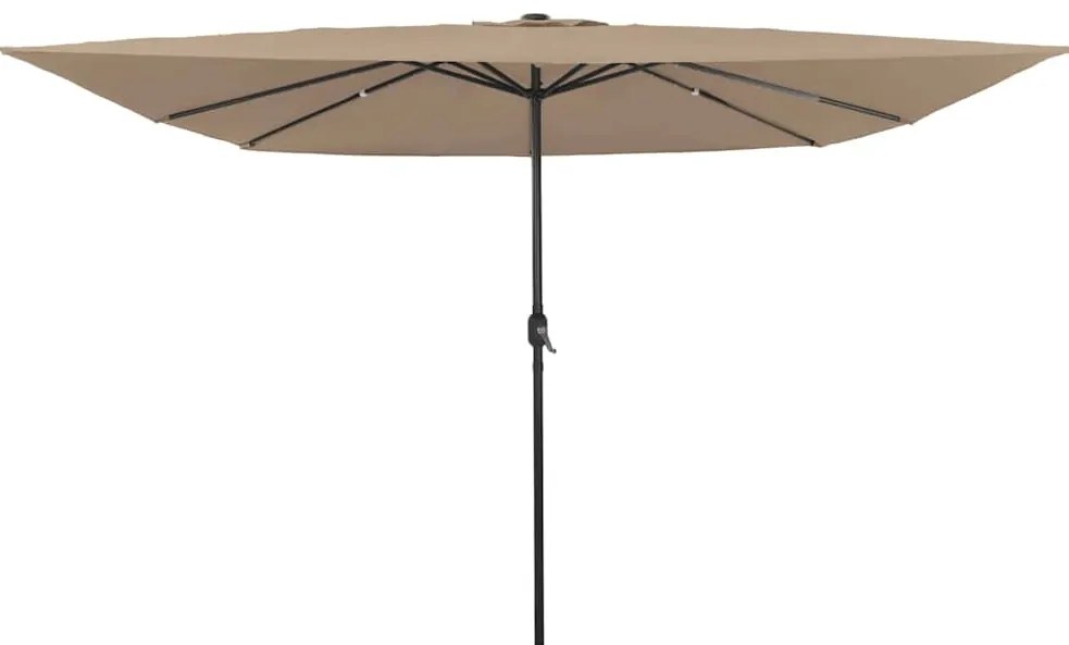 Ομπρέλα Κήπου Taupe 295 x 295 x 245 εκ Πολυεστέρας και Χάλυβας