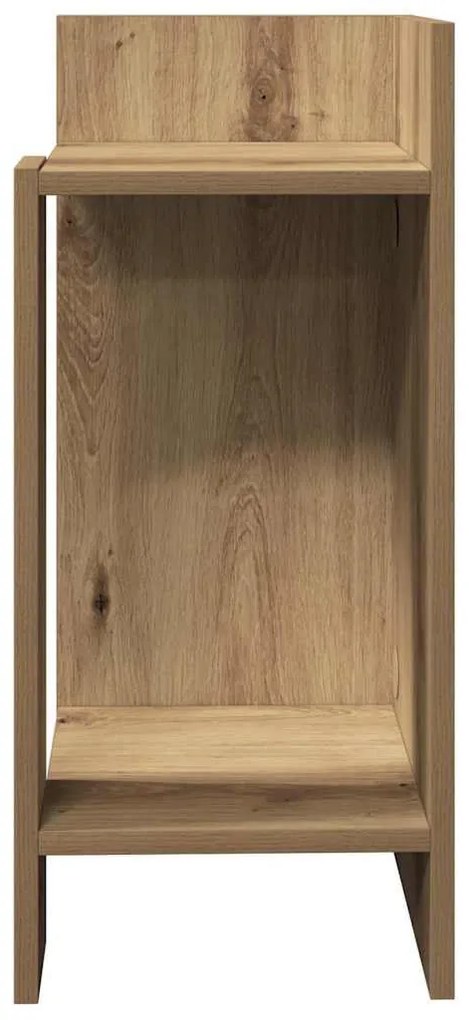 Τραπεζάκια 2 τεμ. με ράφι Αρτισιανή Δρυς 25,5x27x60 εκ. - Καφέ