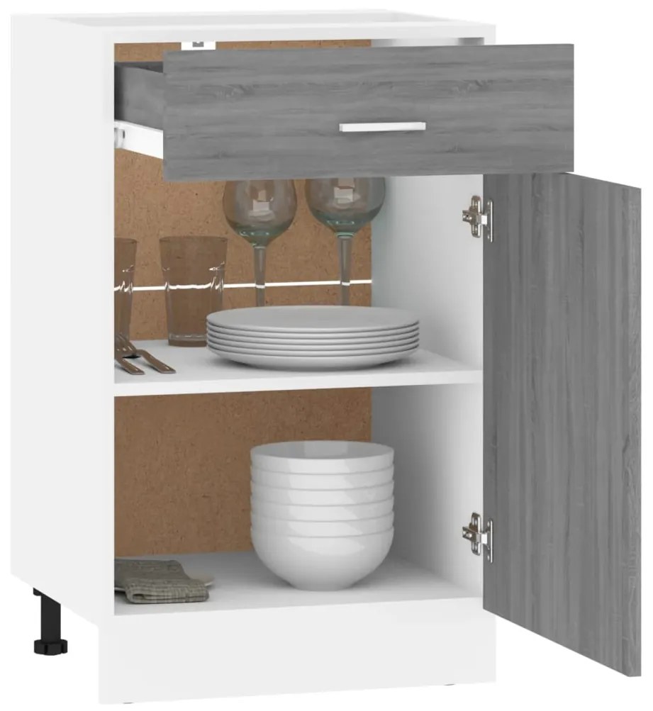 vidaXL Έπιπλο Με Συρτάρι Lyon Γκρι Sonoma 50x46x81,5 εκ. Επεξεργ. Ξύλο