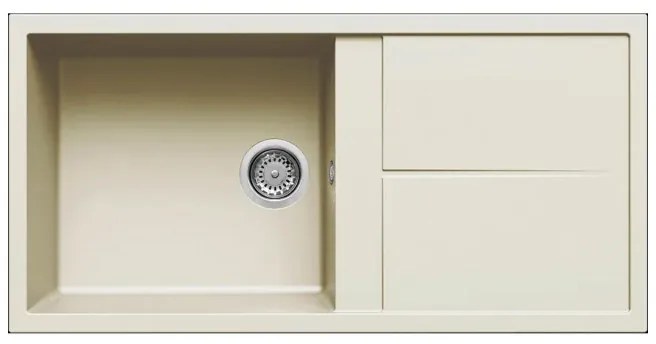 Νεροχύτης κουζίνας UNICO 480 Bianco Antico 62 ELLECI 100x50cm