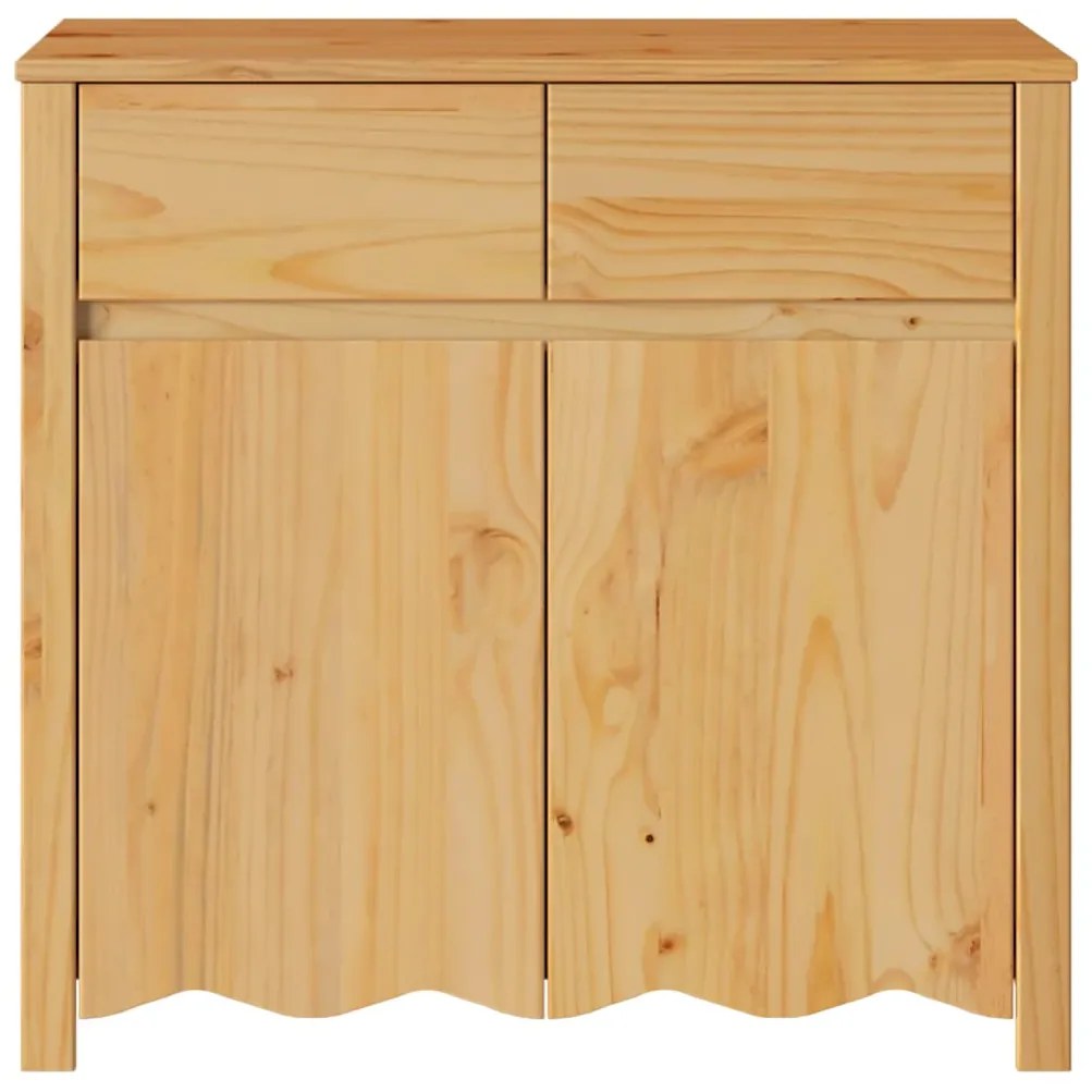 vidaXL Πλαϊνό γραφείο Drammen Καφέ 79 x 43 x 75.5 εκ Μασίφ ξύλο πεύκου