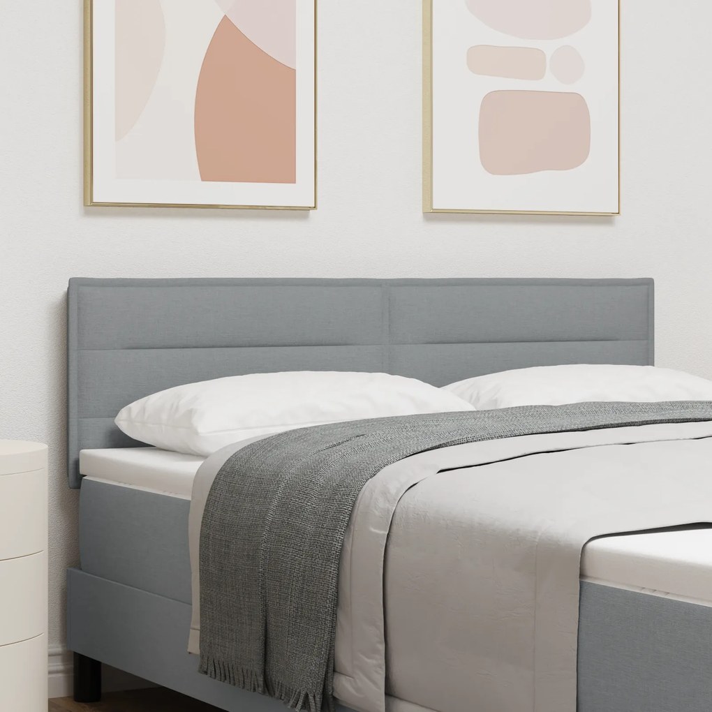 vidaXL LED Κεφαλάρι Γραμμές Σχεδίασης Ανοιχτό Γκρι 72 εκ Υφασμάτινο