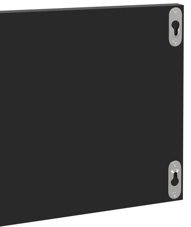 vidaXL Ραφιέρες Τοίχου 4τεμ Γυαλιστερό Μαύρο 80x11,5x18 εκ Μοριοσανίδα