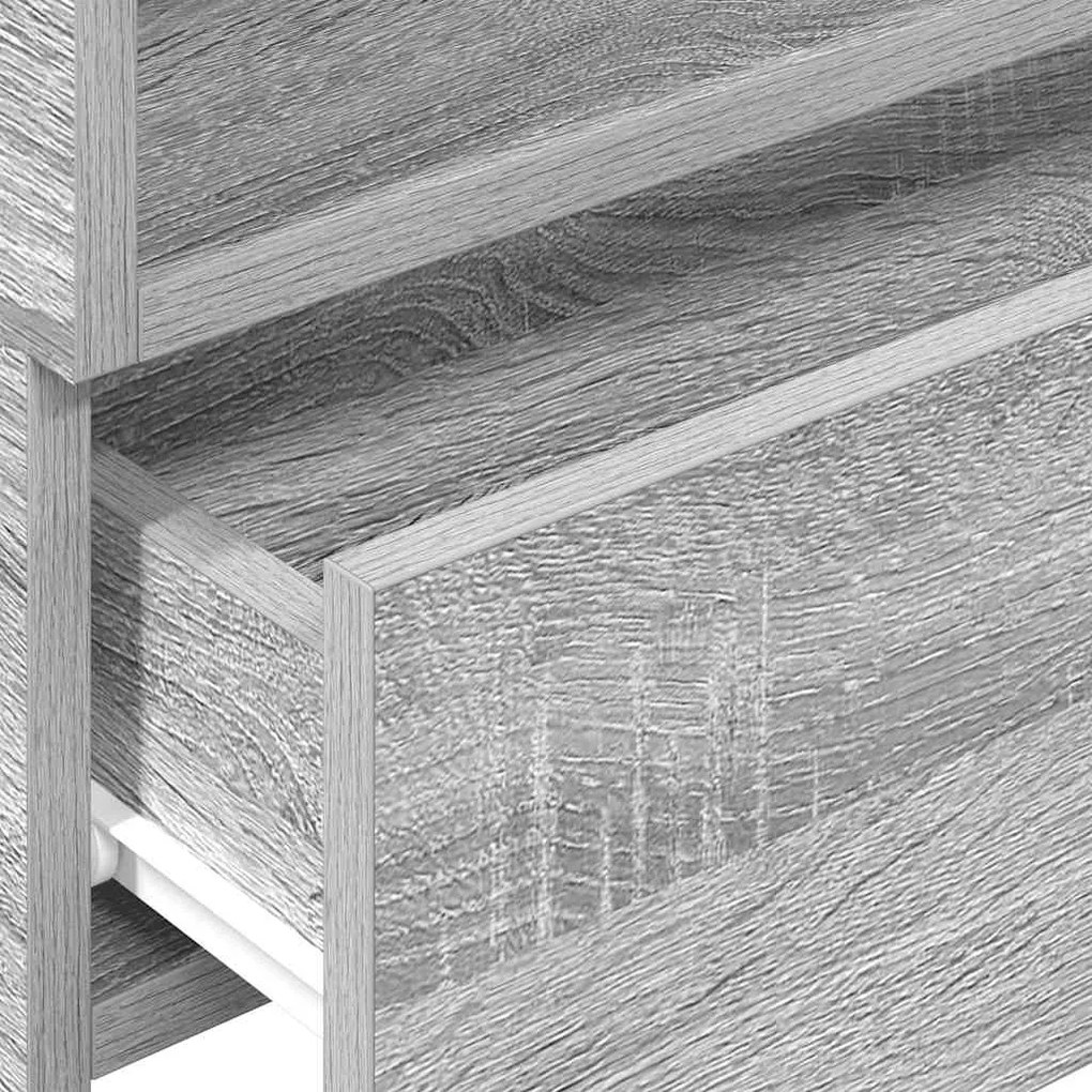 Κομοδίνα Επιτοίχια Γκρι Sonoma 45x26x28,5 εκ. - Γκρι
