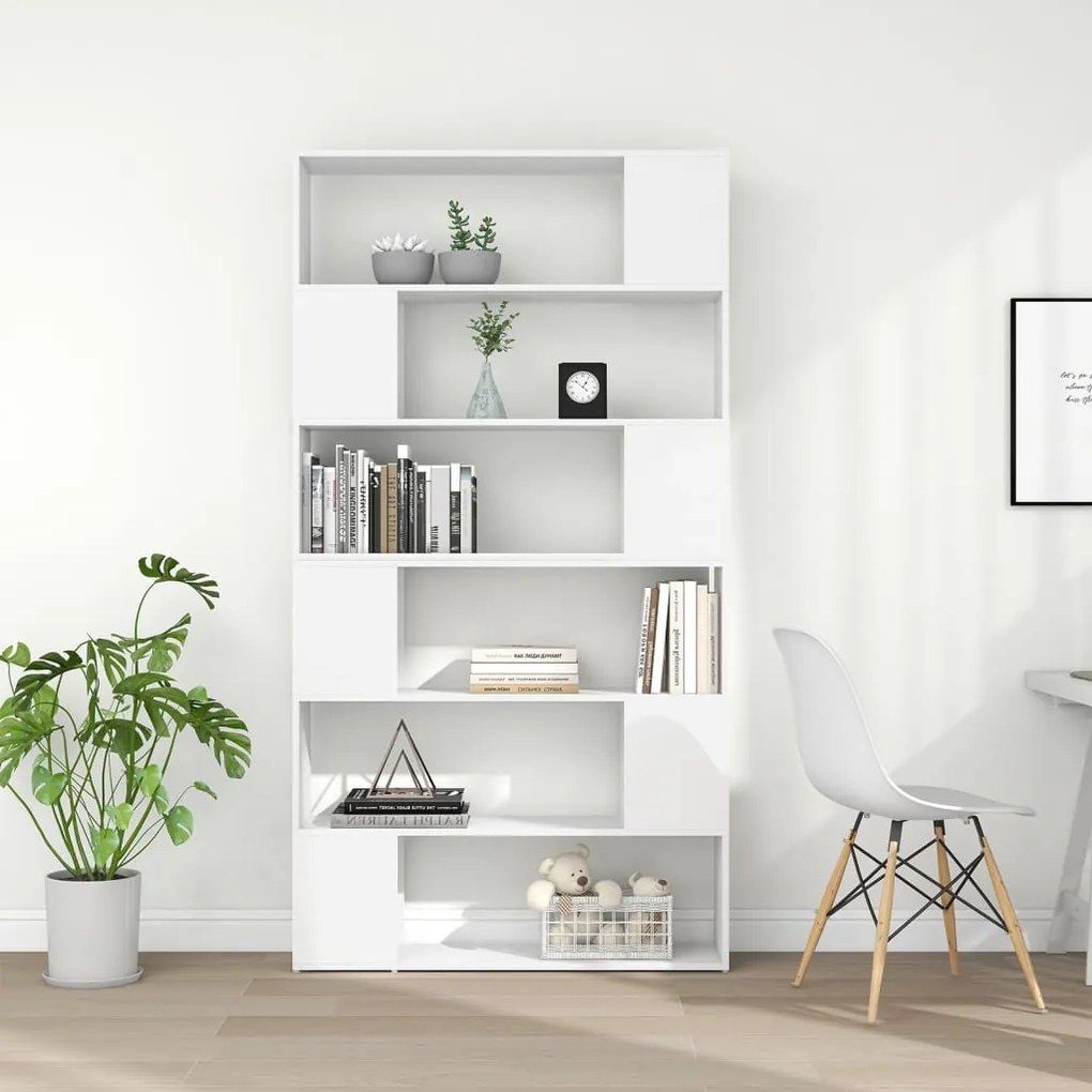 vidaXL Βιβλιοθήκη/Διαχωριστικό Χώρου Λευκό 100 x 24 x 188 εκ.
