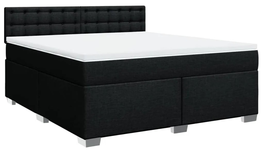 ΚΡΕΒΑΤΙ BOXSPRING ΜΕ ΣΤΡΩΜΑ ΜΑΥΡΟ 180X200 ΕΚ. ΥΦΑΣΜΑΤΙΝΟ 3288283