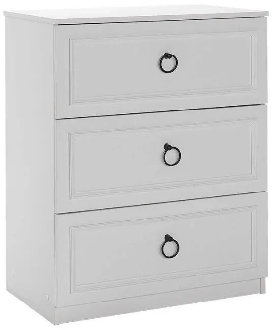 Συρταριέρα μελαμίνης Hampton Megapap χρώμα λευκό 72x44x93εκ.-GP009-0228