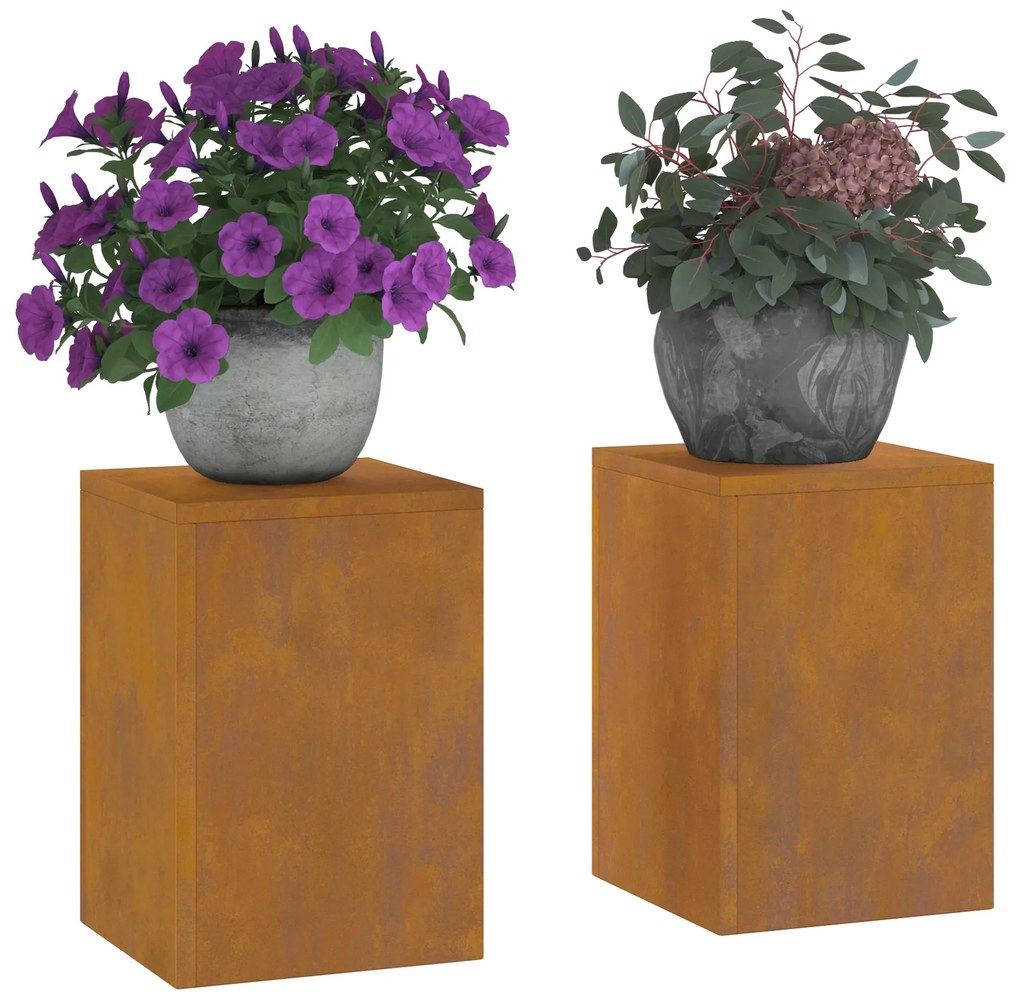 vidaXL Φυτοστέγες Pillar 2 τεμάχια 24x24x35 εκ. Ανθεκτικό ατσάλι