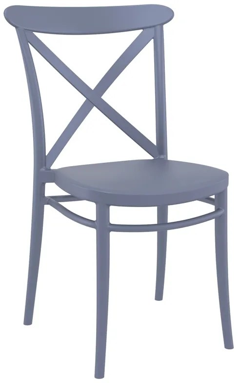 ΚΑΡΕΚΛΑ ΠΟΛ/ΝΙΟΥ ΚΡΟΣ DARK GREY 51Χ51Χ87εκ.