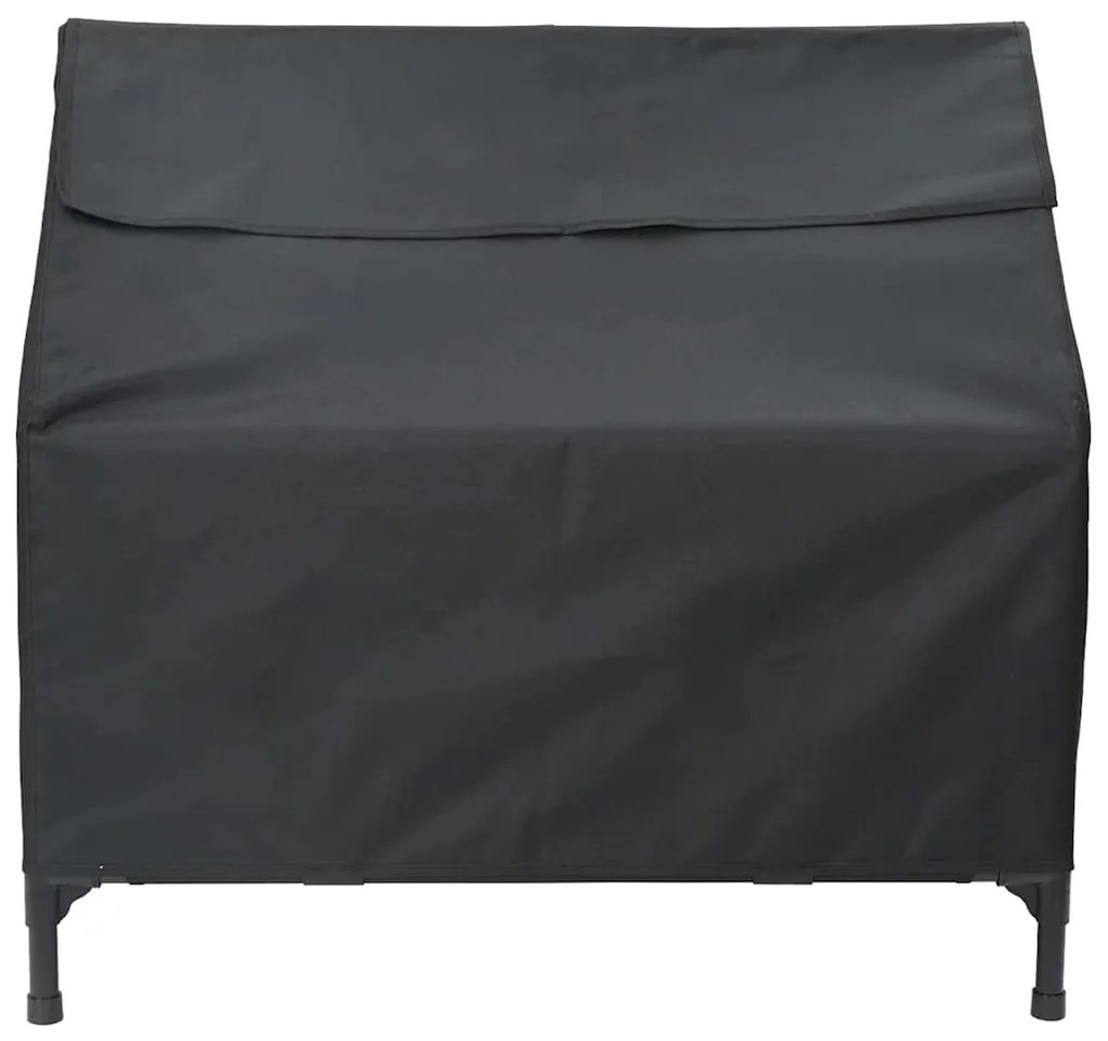 vidaXL Σπίτι Σκύλου Μαύρο 110 x 75 x 107.5 εκ