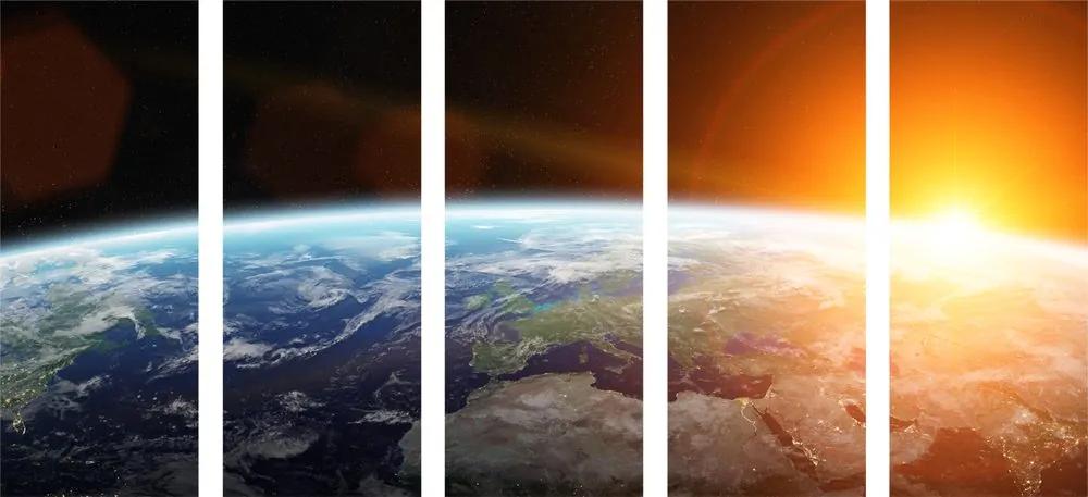 5 μέρη εικόνας άποψη του πλανήτη από το διάστημα - 100x50
