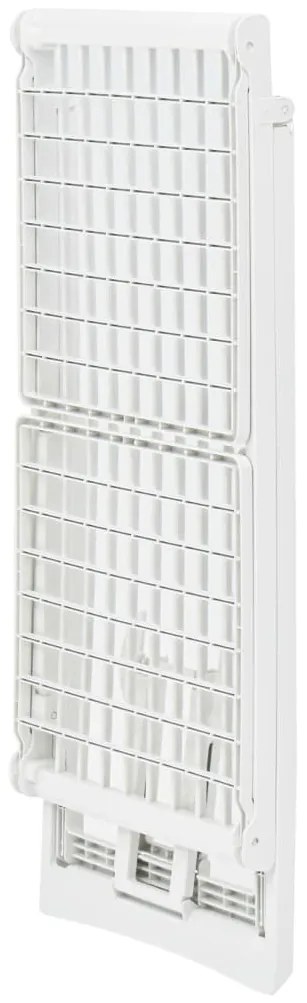 vidaXL Απλώστρα Ρούχων Πτυσσόμενη Λευκή Πλαστική