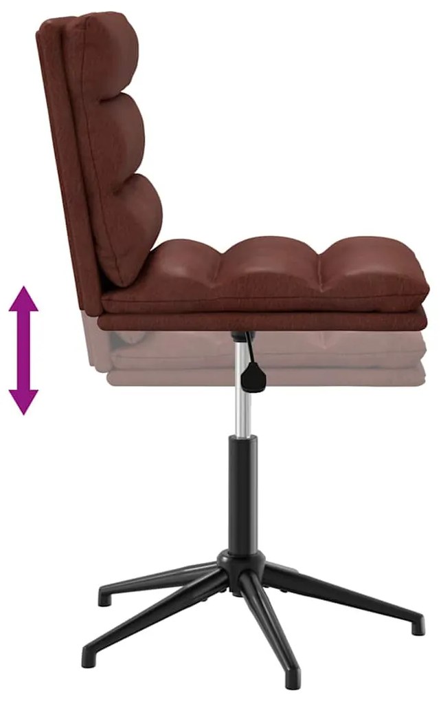vidaXL Καρέκλα τραπεζαρίας Shiny Brown Faux Leather