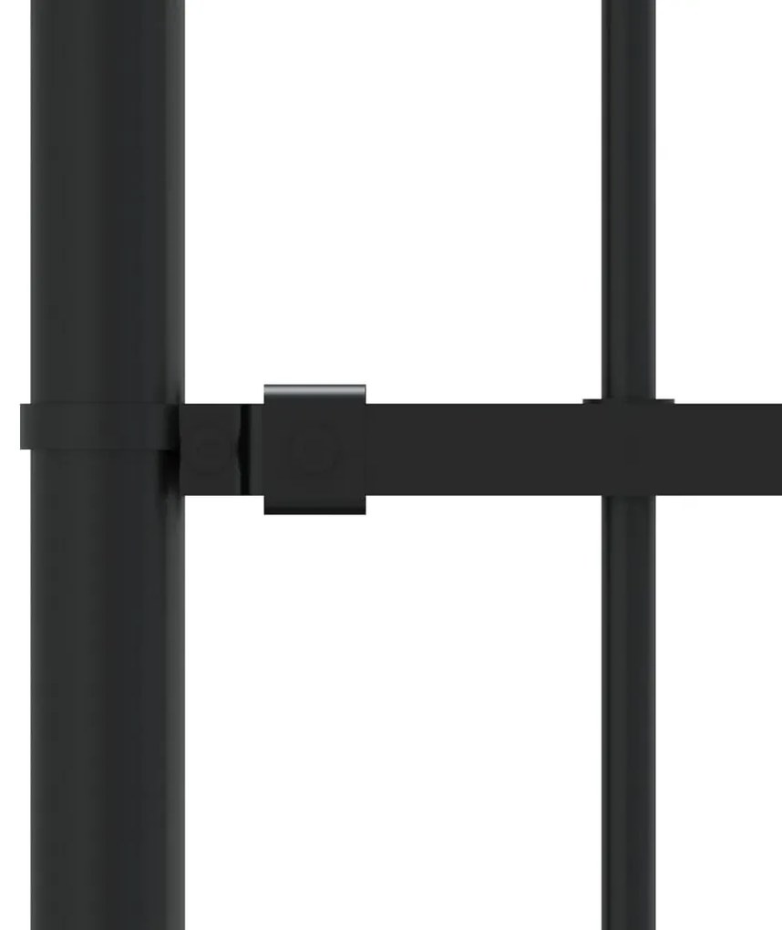 vidaXL Φράχτης Κήπου με Κορυφή Δόρυ Μαύρος 239x175 εκ. Ατσάλι με Ηλεκτροστατική Βαφή