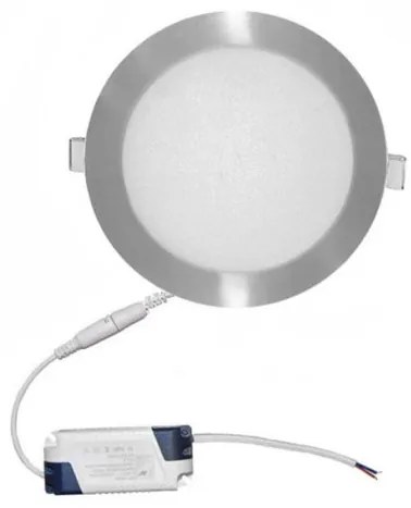 Φωτιστικό PL Χωνευτό 12W SMD Slim Σατινέ 6300Κ 21-0121660 Lumen-21-0121660-Αλουμίνιο 21-0121660