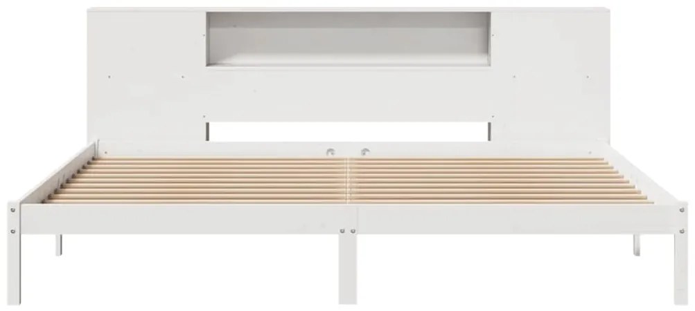 vidaXL Κρεβάτι Βιβλιοθήκη Χωρίς Στρώμα 200x200 εκ Μασίφ Ξύλο Πεύκου