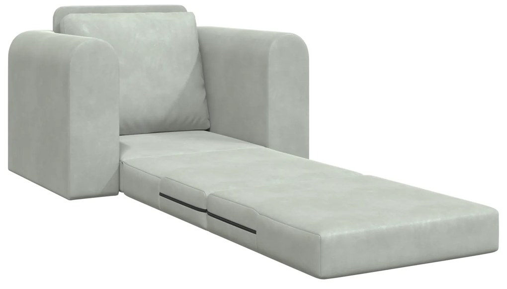 vidaXL Κρεβάτι Σαλονιού 2 σε 1 Ανοιχτό Γκρι 98x71x83 εκ. Βελούδο