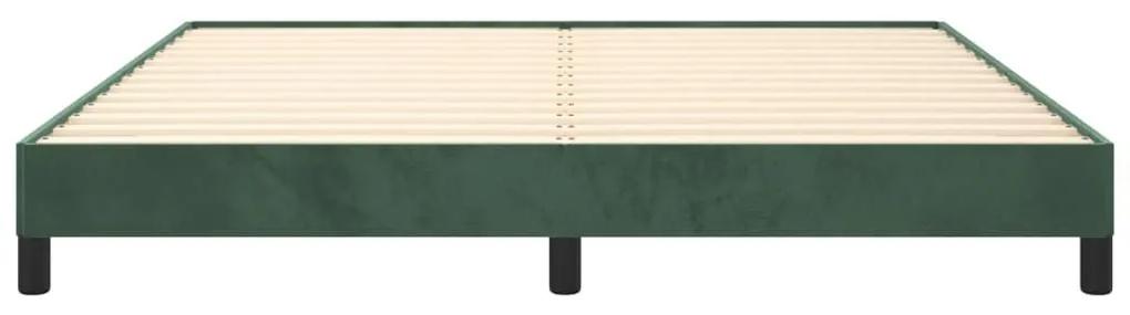 Πλαίσιο Κρεβατιού Σκούρο Πράσινο 180x200 εκ. Βελούδινο - Πράσινο