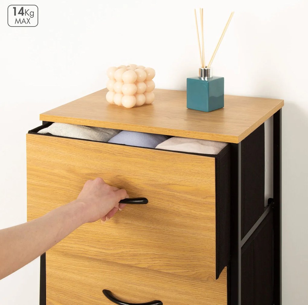 Σιφονιέρα Max Home Μαύρο Σύγχρονη 40 X 75 X 30 CM