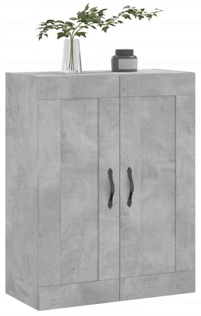 vidaXL Ντουλάπι Επιτοίχιο Γκρι Σκυροδεμ. 69,5x34x90 εκ. Επεξεργ. Ξύλο