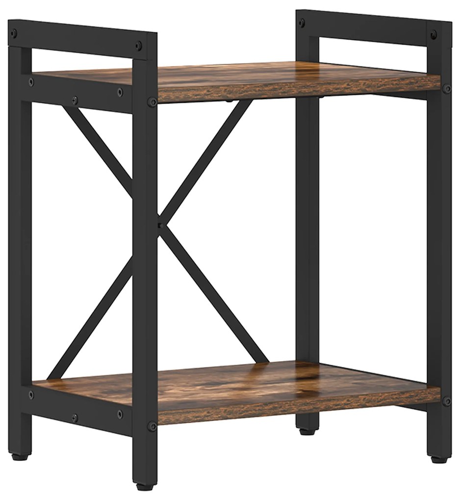 vidaXL Βιβλιοθήκη Καπνιστή δρυς 40 x 30 x 48.5 εκ Επεξεργασμένο ξύλο