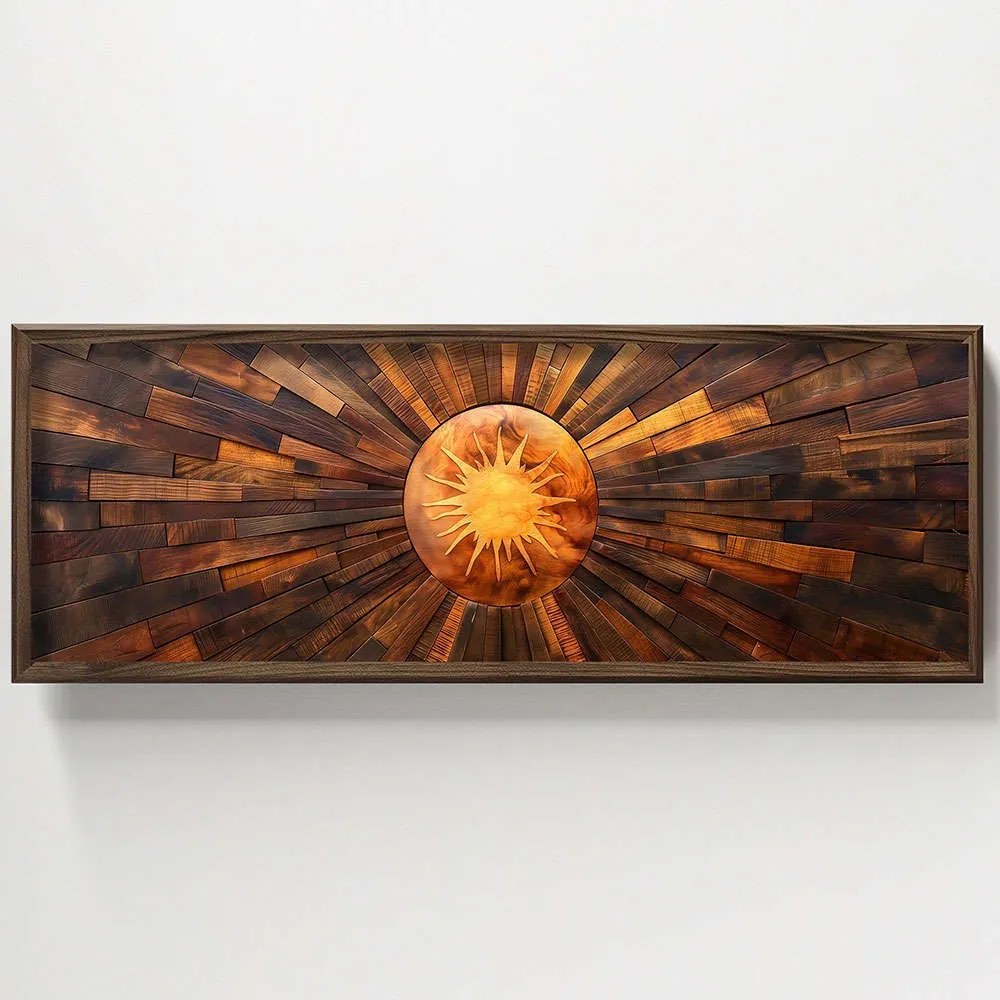 Κάδρο 856EVL1561 120x3,5x40cm Multi Wallity Οριζόντιοι Mdf, Wood