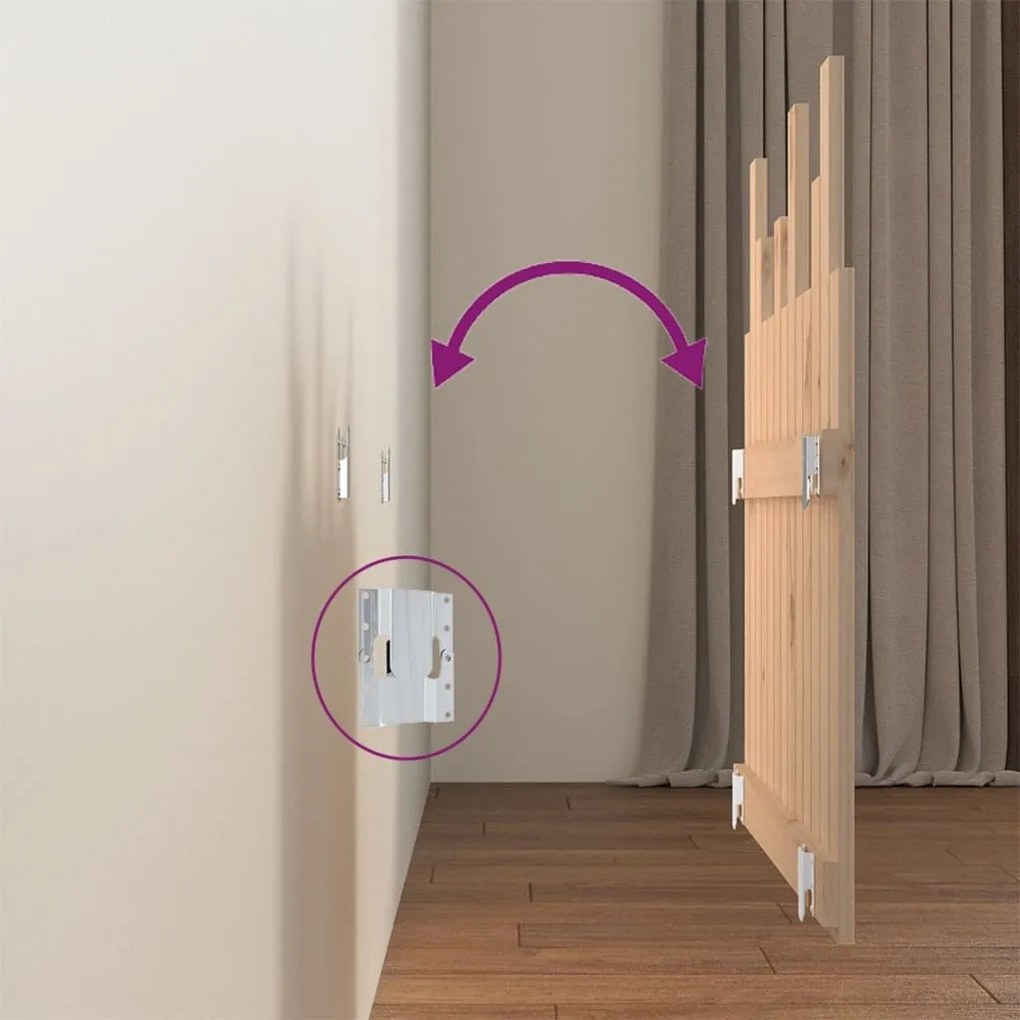 vidaXL Κεφαλάρι Τοίχου 82,5x3x80 εκ. από Μασίφ Ξύλο Πεύκου
