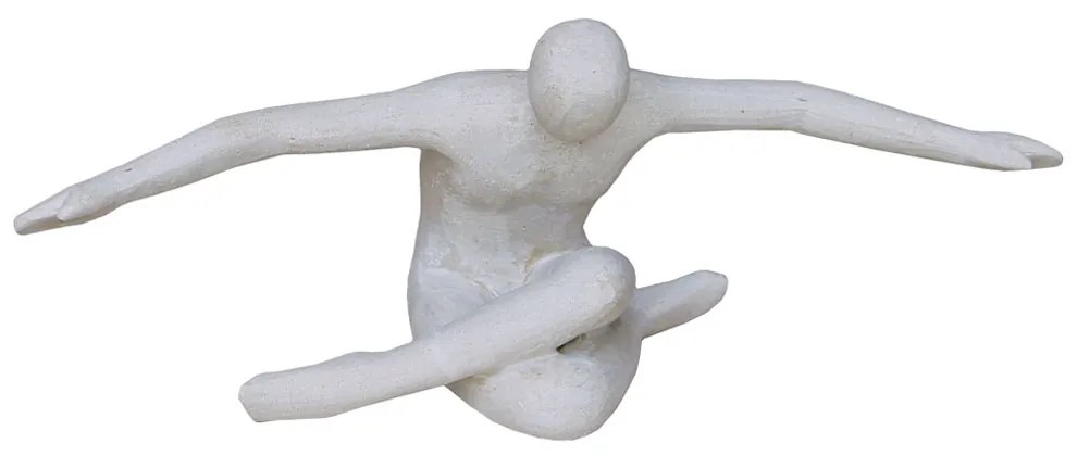 FLYING MAN DECO ΦΙΓΟΥΡΑ ΤΕΧΝΗΤΗ ΠΕΤΡΑ ΜΠΕΖ 53x19xH20cm