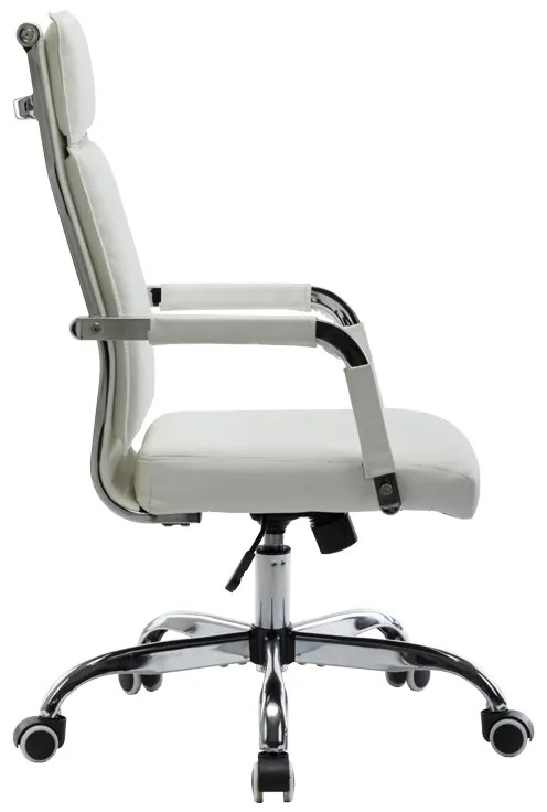 Καρέκλα γραφείου διευθυντη Mavel pakoworld PU λευκό 55x62x100-110εκ