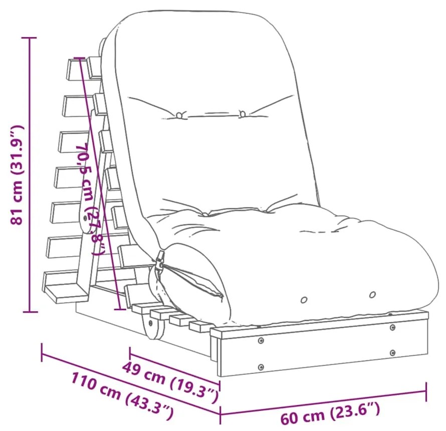 ΚΑΝΑΠΕΣ ΚΡΕΒΑΤΙ FUTON/ΣΤΡΩΜΑ 60X206X11 ΕΜΠΟΤΙΣΜΕΝΟ ΞΥΛΟ ΠΕΥΚΟΥ 846750