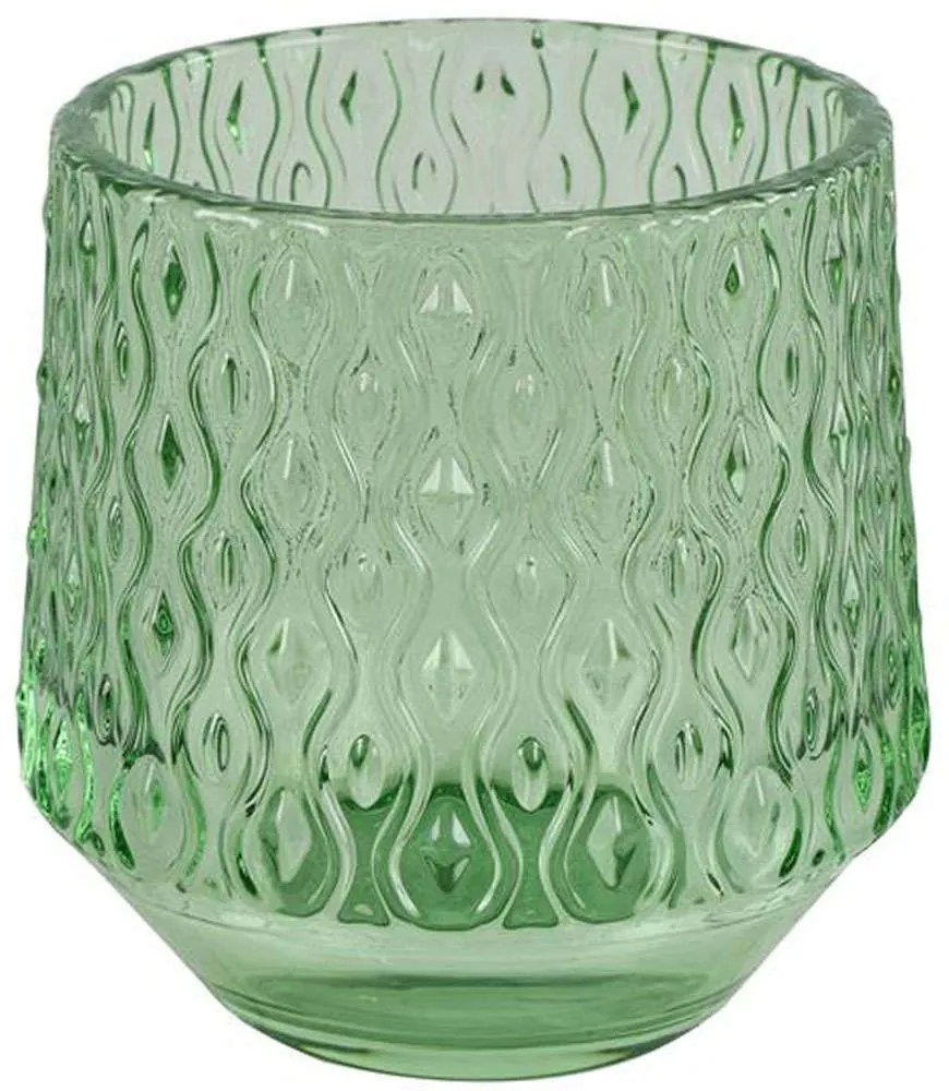 Κηροπήγιο 013.796059 8x7,5cm Light Green Glass