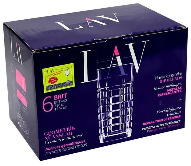 Σετ 6τεμ. Ποτήρι Νερού BRIT 356ml - LAV