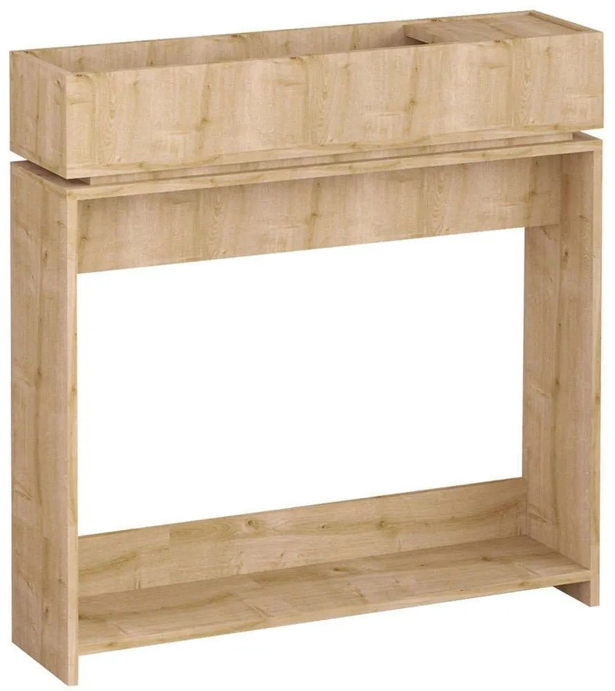 Κονσόλα Puppa 793ELG3407 100x25x100cm Oak Μοριοσανίδα, Μελαμίνη
