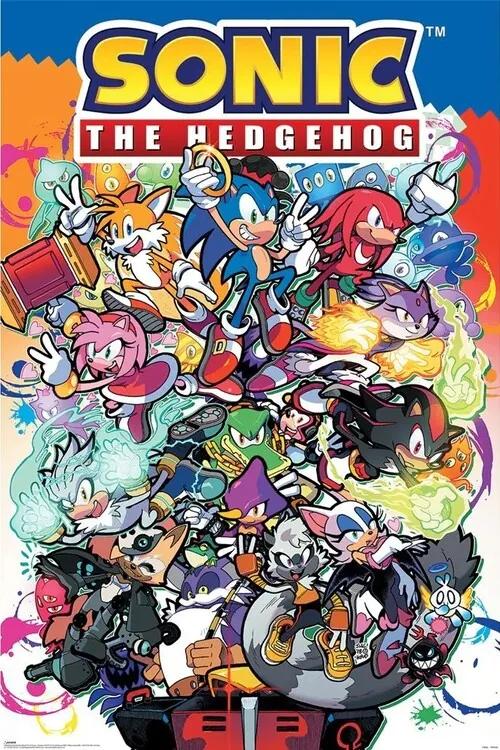 Αφίσα Sonic The Hedgehog - Sonic Comic Characters, (61 x 91.5 cm)